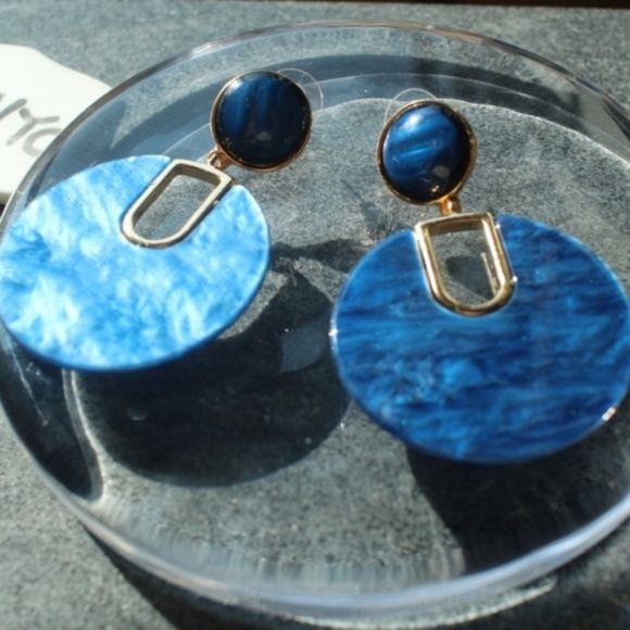 New Large Disc Acrylic fun Boho bohemian earrings - Picture 3 of 7